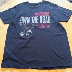 Harley-Davidson Laconia NH Eagle Graphic T-Shirt 2XL Own The Road Motorcycle Tee